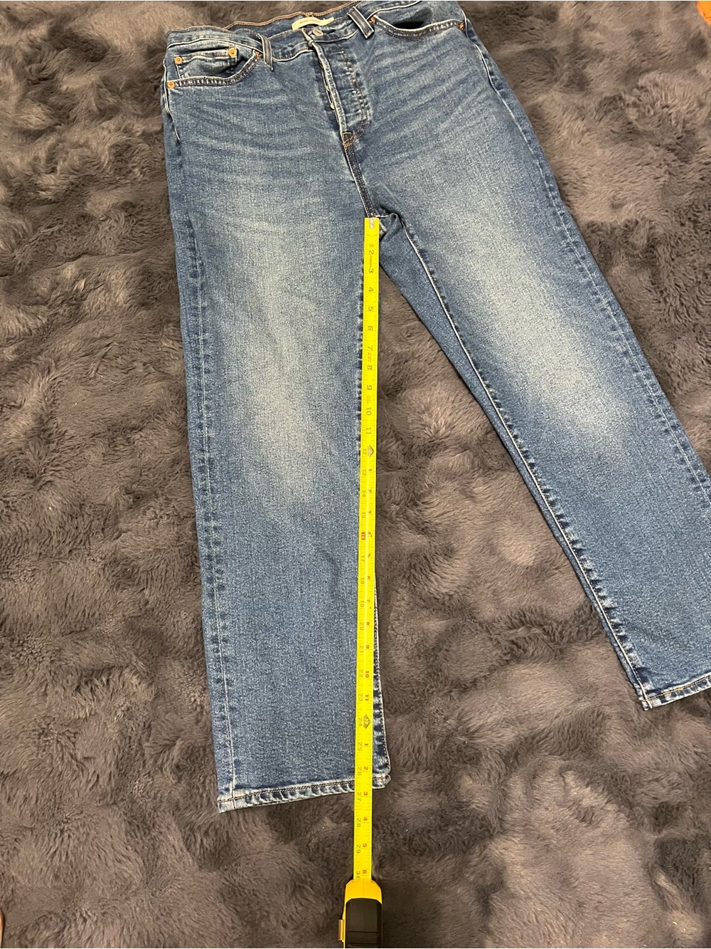 Levi’s Women Wedge Straight Stretch Jeans Cotton Blend size 31/28 Blue - Picture 14 of 16